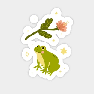 Frog and Flower Sticker